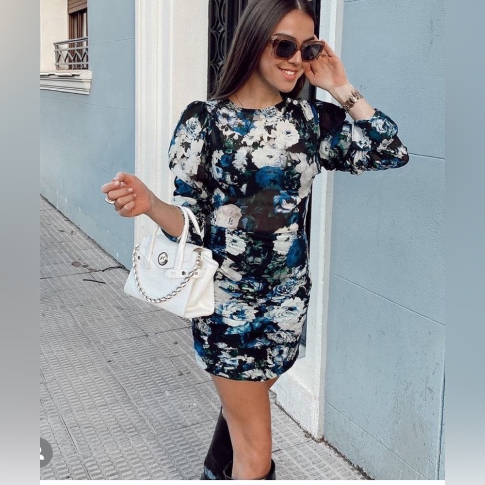 Zara floral mini dress/ new with tags